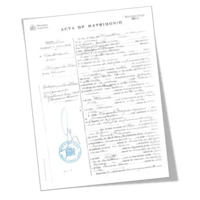 Certificado Matrimonial