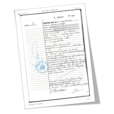 Certificado de defunción